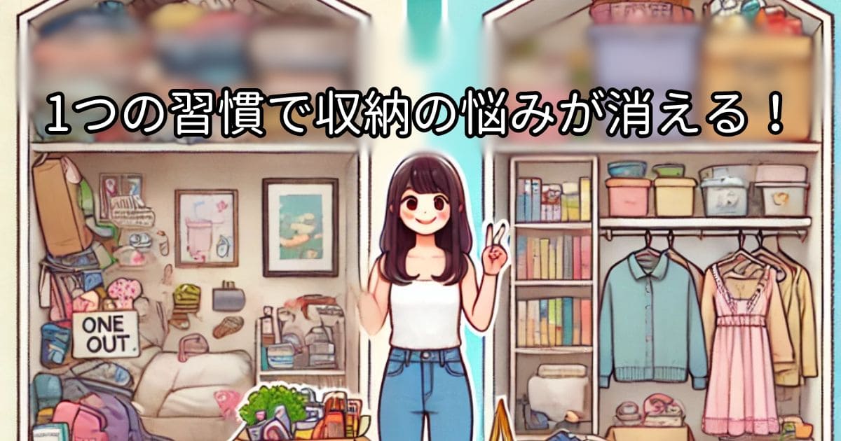【1in1outルール】でもう散らからない！狭い部屋でもスッキリ暮らす方法